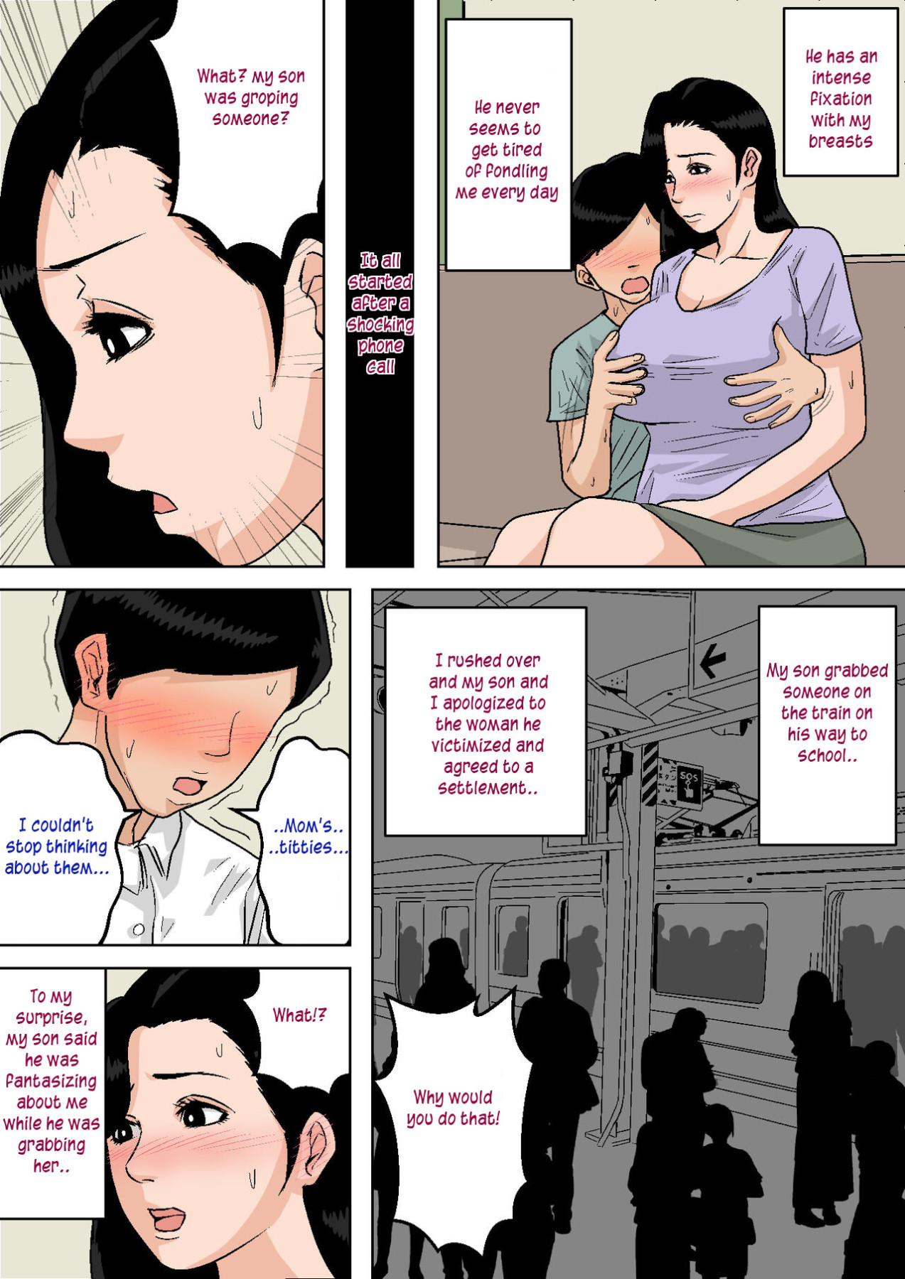 Hentai Manga Comic-Playing With Mom's Breasts All I Want!-Read-9